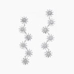 Boucles D'oreilles Pendantes Daisy Argent Blanc Oxyde De Zirconium - Boucles d'oreilles pendantes Femme | Histoire d&rsquo;Or