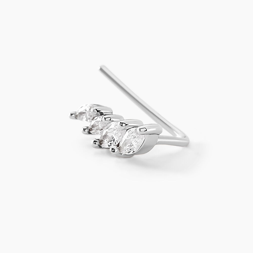 Bijoux D'oreilles Juanie Argent Blanc Oxyde De Zirconium - Boucles d'oreilles fantaisie Femme | Histoire d’Or