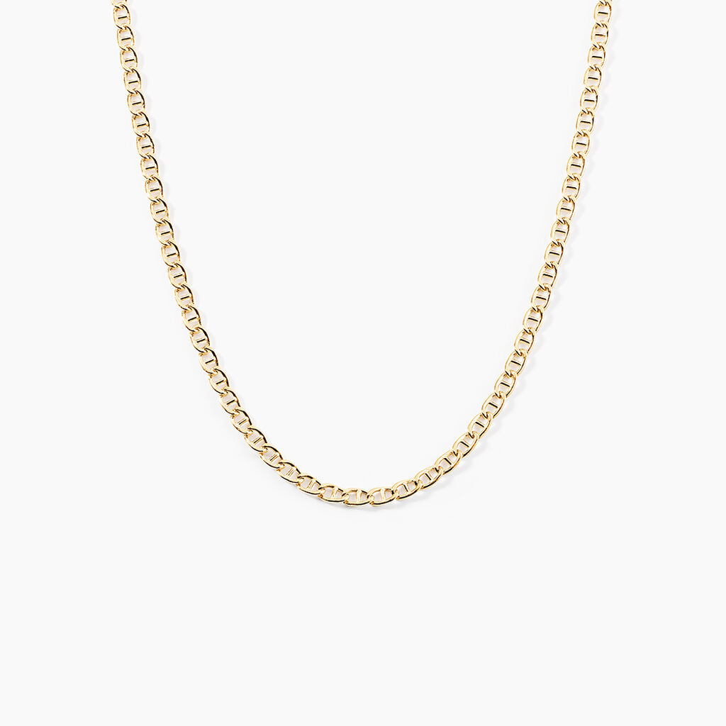 Collier Capucin Or Jaune Maille Marine Plate - Chaines Femme | Histoire d’Or