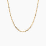 Collier Capucin Or Jaune Maille Marine Plate - Chaines Femme | Histoire d&rsquo;Or