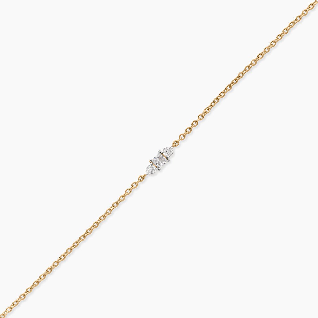 Bracelet Georgia Plaqu&eacute; Or Jaune Oxyde De Zirconium - F&ecirc;te des m&egrave;res Femme | Histoire d&rsquo;Or