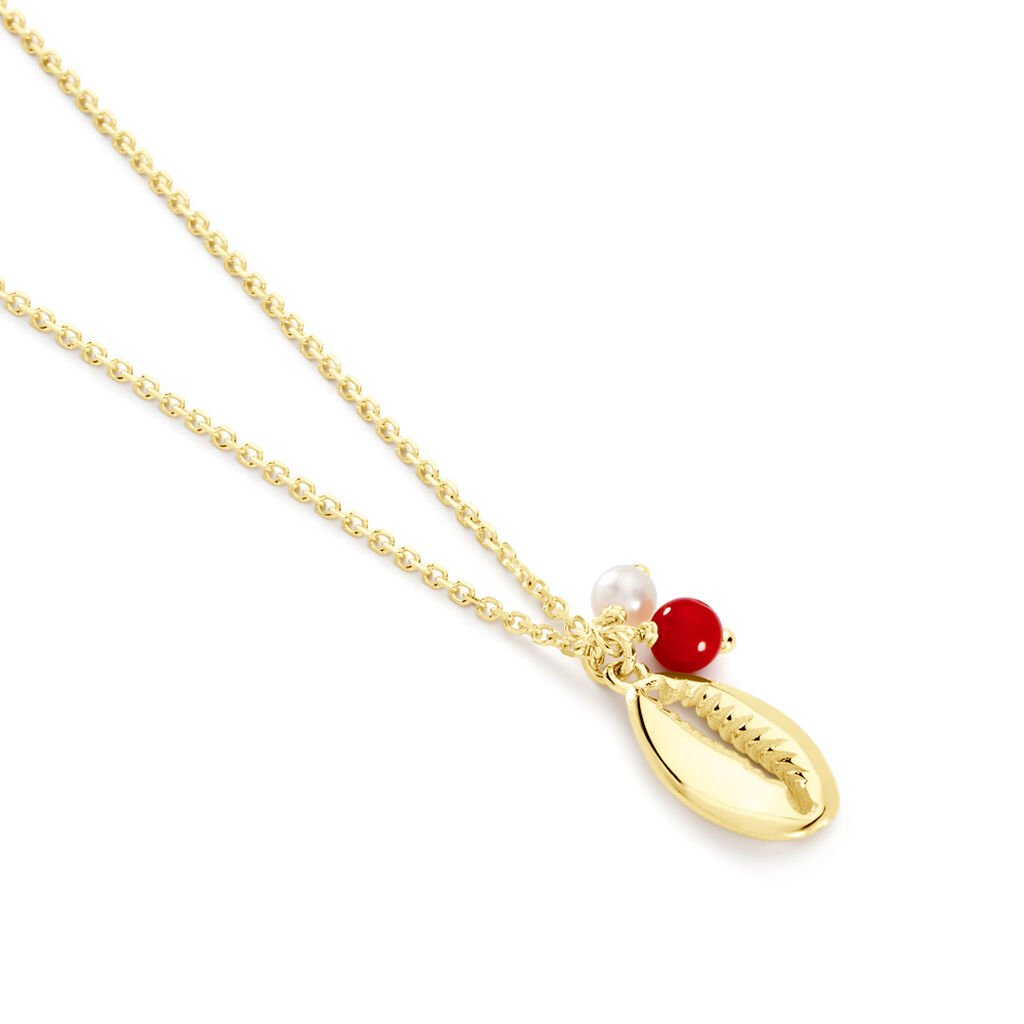 Collier Vitamin Sea Or Jaune Perle De Culture Corail - Colliers Femme | Histoire d&rsquo;Or