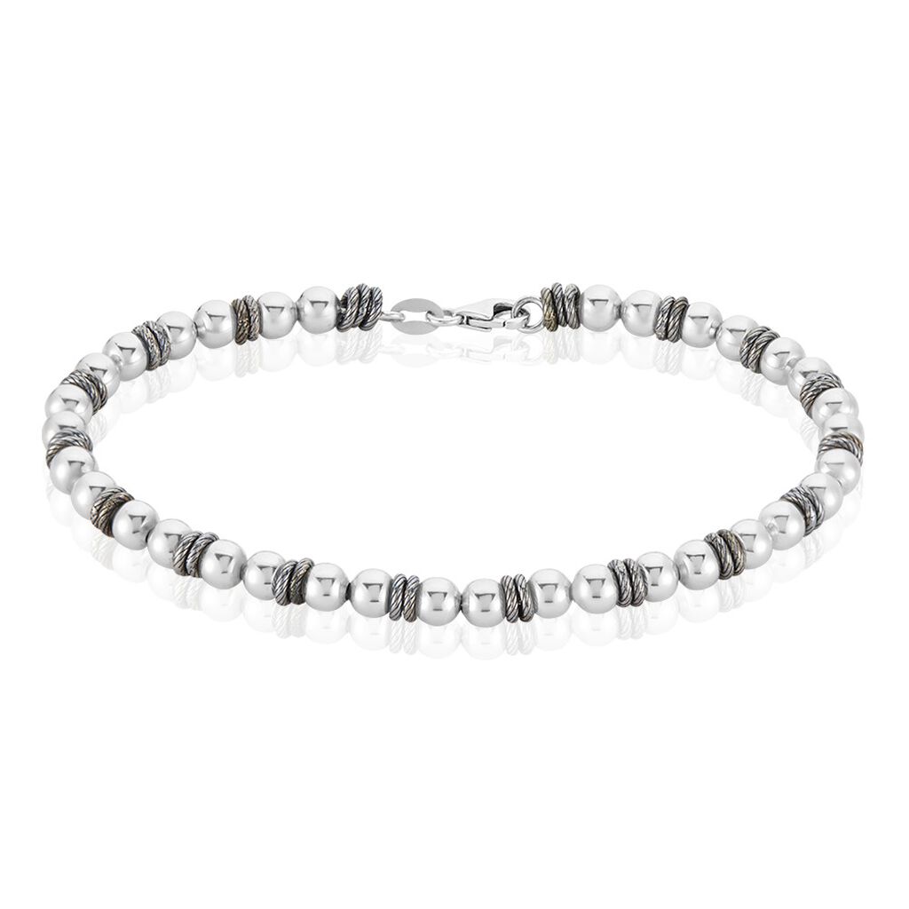 Bracelet Argent Venturin Email - Bracelets Homme | Histoire d’Or