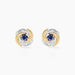 Boucles D'oreilles Puces Potentille Or Jaune Saphir - Clous d'oreilles Femme | Histoire d’Or