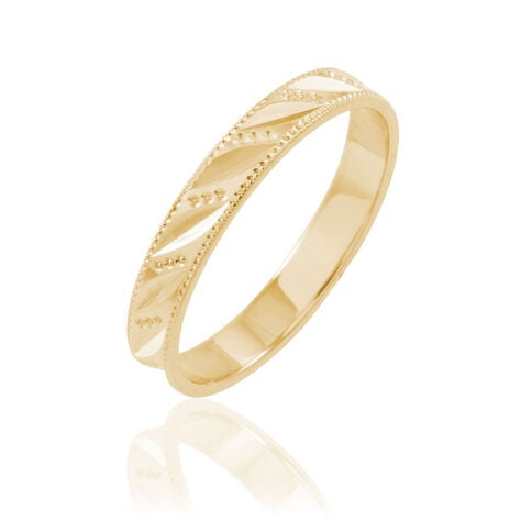 Alliance Eucleia Fantaisie Ruban Plat Or Jaune - Alliances Famille | Histoire d’Or