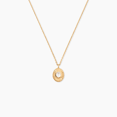 Collier Adira Plaqu&eacute; Or Jaune Oxyde De Zirconium - F&ecirc;te des m&egrave;res Femme | Histoire d&rsquo;Or