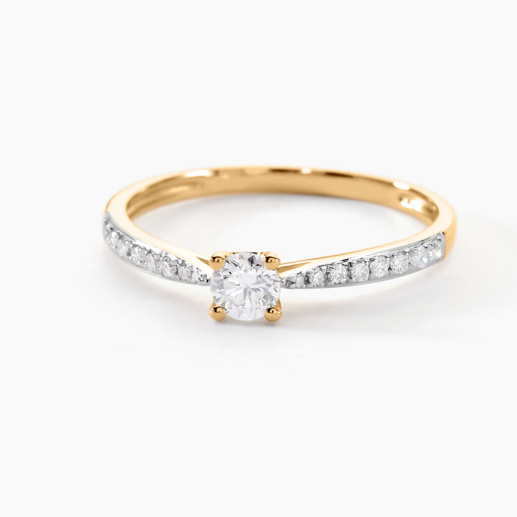 Bague Solitaire Hemera Or Jaune Diamant - Bagues solitaires Femme | Histoire d&rsquo;Or