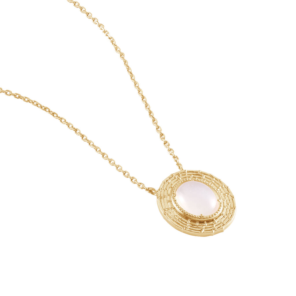 Collier Linna Plaqu&eacute; Or Jaune Pierre De Lune - Colliers Femme | Histoire d&rsquo;Or