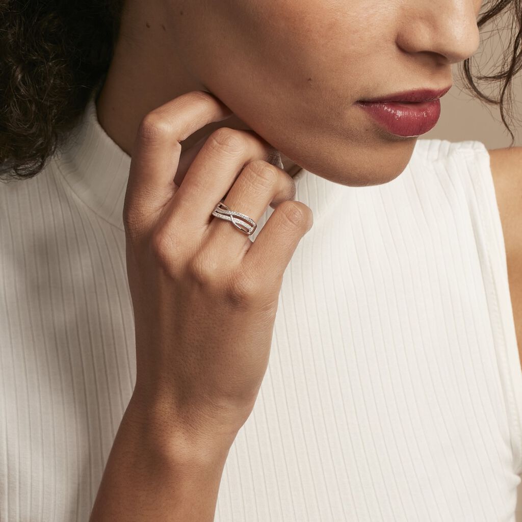 Bague Nauri Argent Blanc Oxyde De Zirconium - Bagues avec pierre Femme | Histoire d’Or