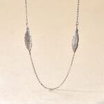 Collier Sautoir Euriell Argent Blanc - Sautoirs Femme | Histoire d&rsquo;Or