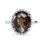 Bague Anna Or Blanc Quartz Et Diamant - Bagues solitaires Femme | Histoire d&rsquo;Or