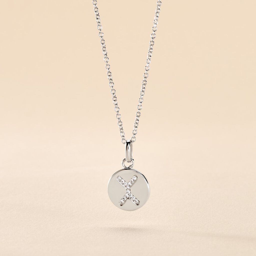 Collier Argent Eugenien Oxydes De Zirconium - Colliers fantaisie Femme | Histoire d&rsquo;Or