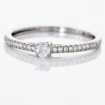Bague Eliisa Or Blanc Diamant - Bagues solitaires Femme | Histoire d&rsquo;Or