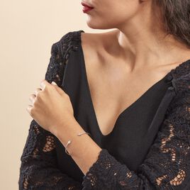 Bracelet Jonc Danae Argent Blanc Oxyde De Zirconium - Bracelets fantaisie Femme | Histoire d’Or