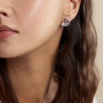 Boucles D'oreilles Puces Narcisse Dream Argent Blanc - Boucles d'oreilles fantaisie Femme | Histoire d&rsquo;Or