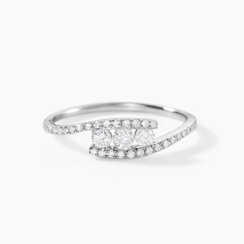Bague Eternite Or Blanc Diamant - Bagues avec pierre Femme | Histoire d&rsquo;Or