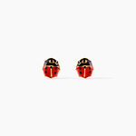 Boucles D'oreilles Puces Or Jaune Helidie Email - Clous d'oreilles Enfant | Histoire d&rsquo;Or