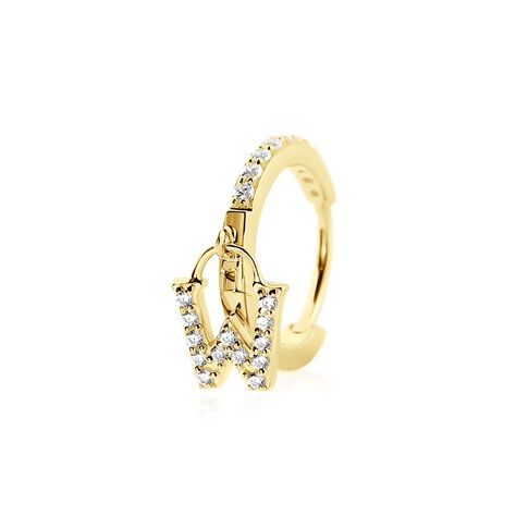 Créole Unitaire Léria Or Jaune Oxydes De Zirconium - Boucles d'oreilles créoles Femme | Histoire d’Or