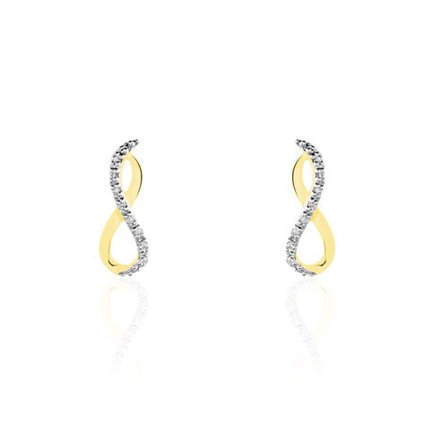 Boucles D'oreilles Puces Samy Or Jaune Diamant - Clous d'oreilles Femme | Histoire d&rsquo;Or