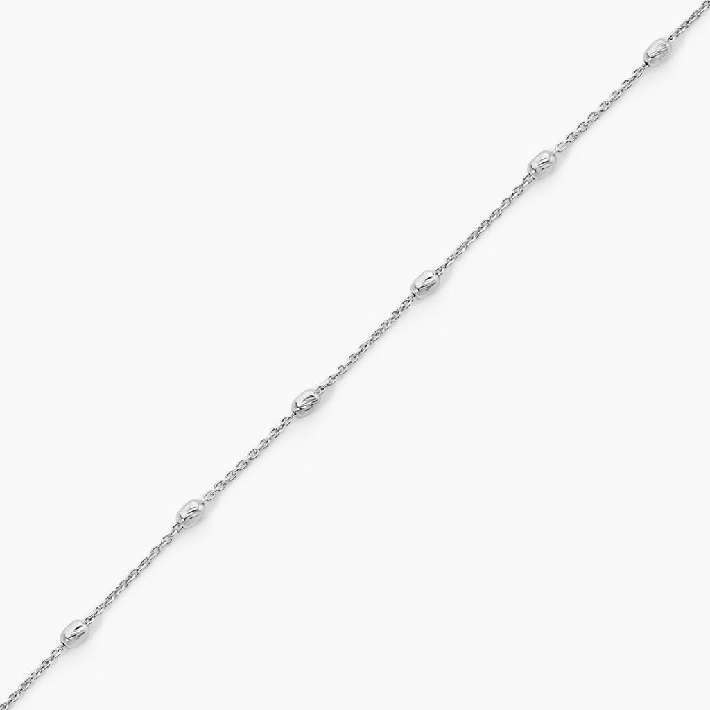 Cha&icirc;ne De Cheville Millia Argent Blanc - Cha&icirc;nes de cheville Femme | Histoire d&rsquo;Or