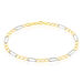 Bracelet Or Bicolore Maille Alternée 1/3 - Bracelets chaîne Femme | Histoire d’Or