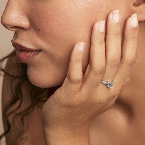 Bague Candice Or Blanc Topaze - Bagues solitaires Femme | Histoire d’Or