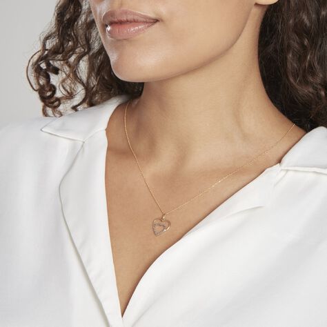 Pendentif Eudocie Double Coeurs Or Bicolore - Pendentifs Coeur Femme | Histoire d’Or
