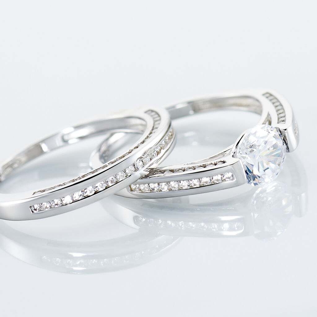 Bague Malou Argent Blanc Oxyde De Zirconium - Bagues solitaires Femme | Histoire d’Or