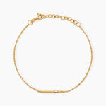 Bracelet Palmira Argent Dor&eacute; A L'Or 750/1000 Oxyde De Zirconium - Bracelets Femme | Histoire d&rsquo;Or