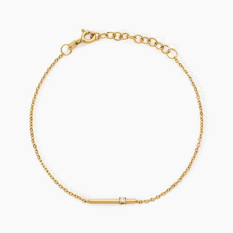 Bracelet Palmira Argent Dor&eacute; A L'Or 750/1000 Oxyde De Zirconium - Bracelets Femme | Histoire d&rsquo;Or