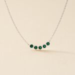 Collier Karrie Argent Blanc Oxyde De Zirconium - Colliers fantaisie Femme | Histoire d&rsquo;Or