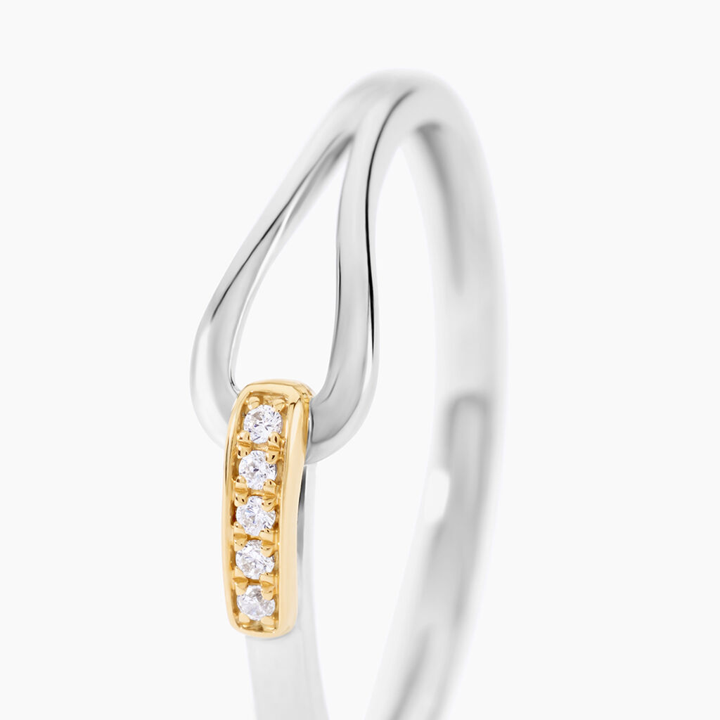 Bague Or Jaune Oxyde De Zirconium - Bagues avec pierre Femme | Histoire d’Or