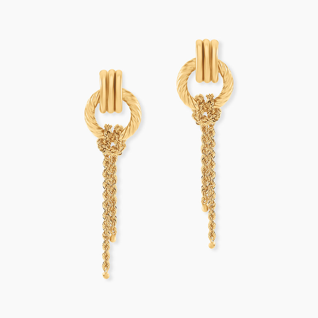 Boucles D'Oreilles Pendantes Cordelia Or Jaune - Boucles d'oreilles pendantes Femme | Histoire d&rsquo;Or