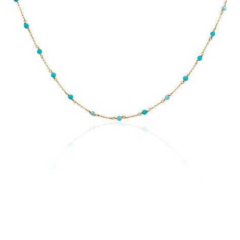 Collier Calliope Plaqué Or Doré Amazonite - Colliers Femme | Histoire d’Or