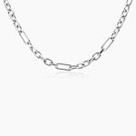 Collier Maille Palerme Acier Blanc - Chaines Homme | Histoire d&rsquo;Or