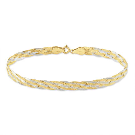 Bracelet Jen Tresse 6 Fils Or Bicolore - Bracelets Femme | Histoire d’Or