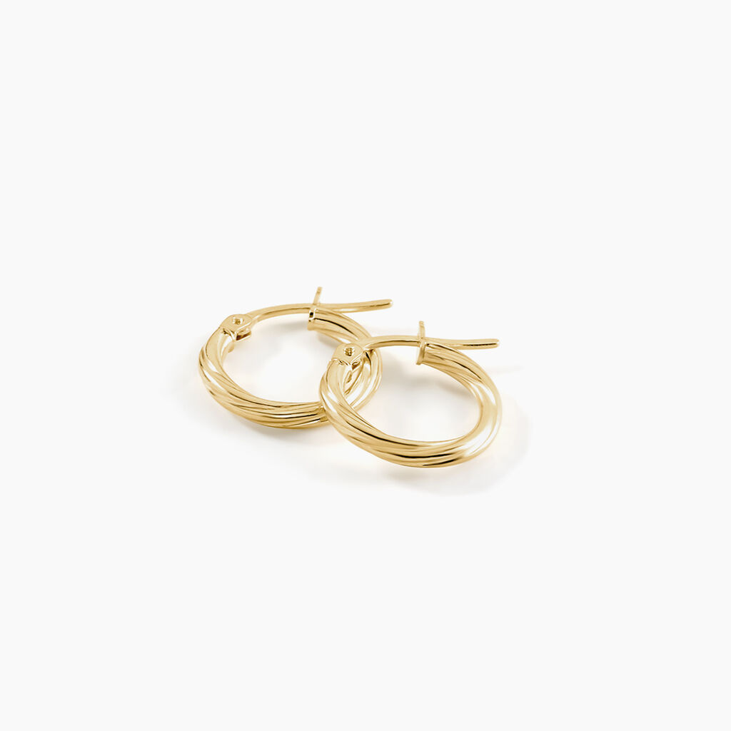 Créoles Youri Or Jaune - Boucles d'oreilles créoles Femme | Histoire d’Or
