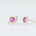 Boucles D'oreilles Puces Lydia Or Bicolore Rubis - Clous d'oreilles Femme | Histoire d’Or