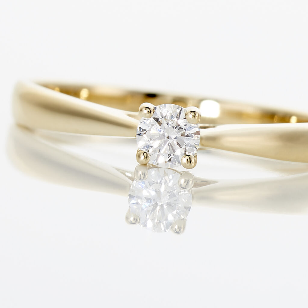 Bague Solitaire Victoria Or Jaune Diamant - Bagues solitaires Femme | Histoire d&rsquo;Or