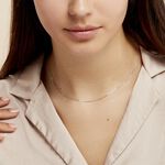 Cha&icirc;ne Claudine Maille For&ccedil;at Argent Blanc - Chaines Femme | Histoire d&rsquo;Or