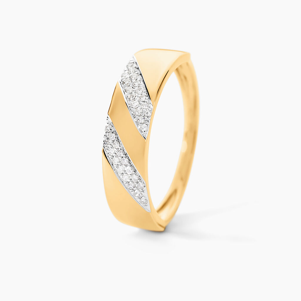 Bague Shalanda Or Jaune Diamant - Bagues avec pierre Femme | Histoire d&rsquo;Or