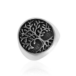Bague Acier Vieillit Ron - Bagues Arbre de vie Homme | Histoire d’Or