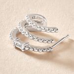 Cr&eacute;oles Cailin Argent Blanc Oxyde De Zirconium - Boucles d'oreilles cr&eacute;oles Femme | Histoire d&rsquo;Or