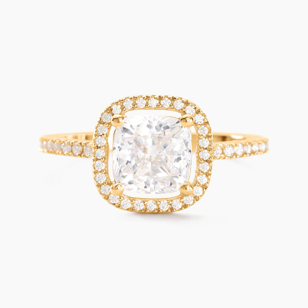 Bague Or Jaune Adrienne Oxydes De Zirconium - Bagues solitaires Femme | Histoire d&rsquo;Or