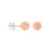 Boucles D'oreilles Puces Fidelia Boule Sablee Or Rose - Clous d'oreilles Femme | Histoire d’Or