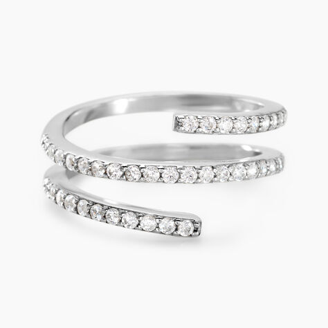 Bague Argent Blanc Bennett Oxydes De Zirconium - Bagues avec pierre Femme | Histoire d’Or