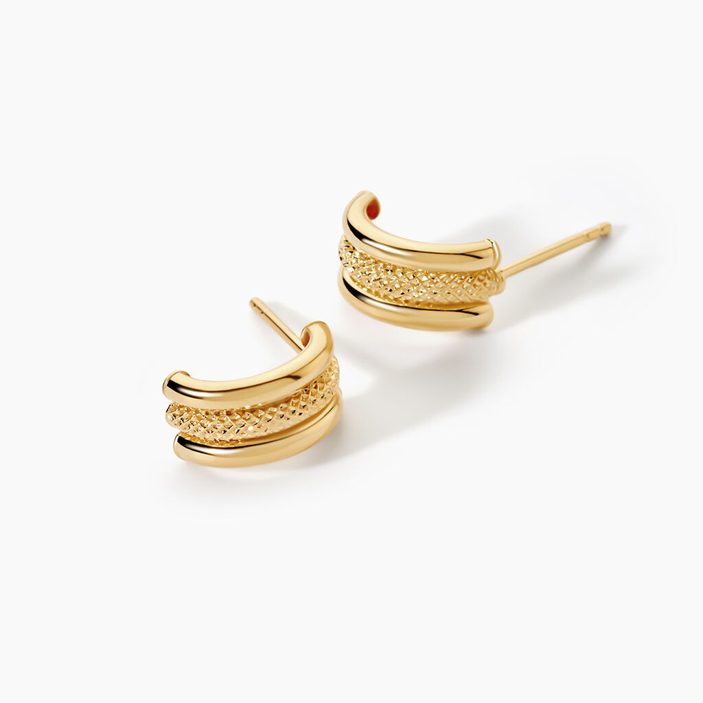 Cr&eacute;oles Savania Or Jaune - Boucles d'oreilles cr&eacute;oles Femme | Histoire d&rsquo;Or