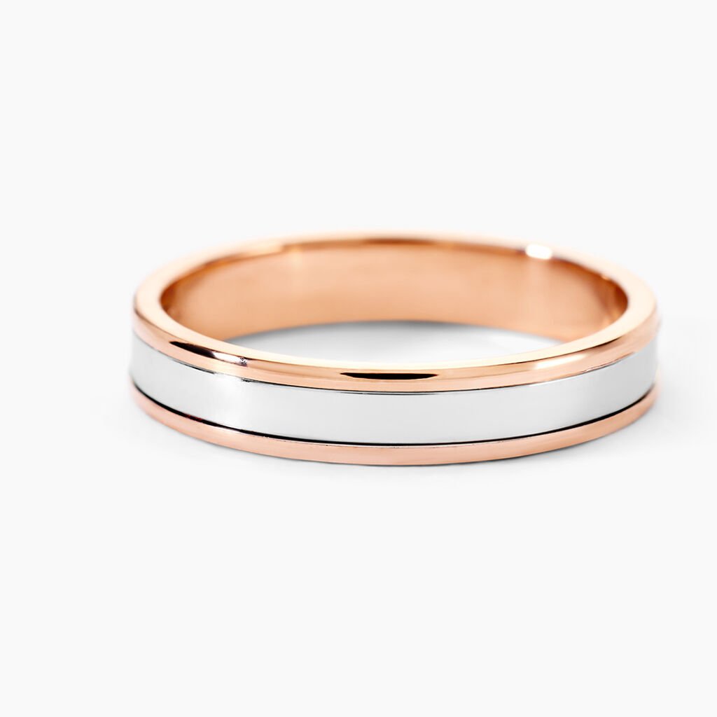 Alliance Hevan Ruban Or Bicolore - Alliances Unisex | Histoire d&rsquo;Or