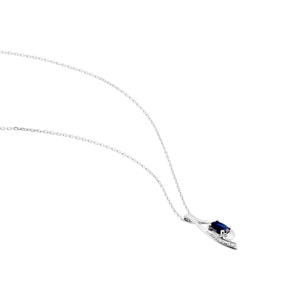 Collier Sagesse Or Blanc Saphir Et Diamant - Colliers Femme | Histoire d&rsquo;Or