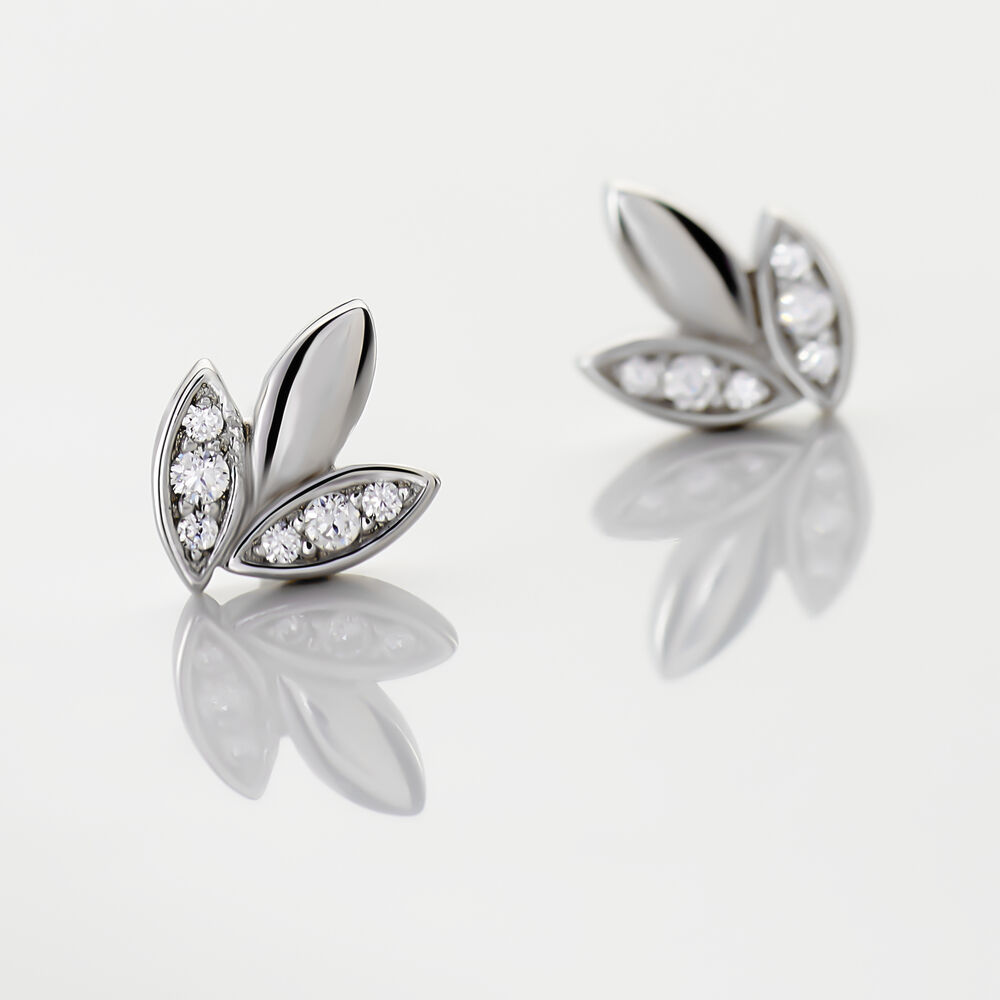 Boucles D'oreilles Fantaisie Couleur Argent - Neuves Sans Emballage